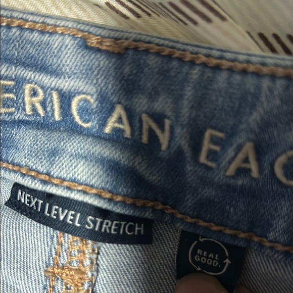 COPY - Women's Blue Distressed Jeans American Eagle Next Level Stretch - Picture 4 of 4